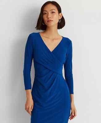 lauren ralph lauren jersey three-quarter-sleeve dress Three-Quarter-Sleeve Dress