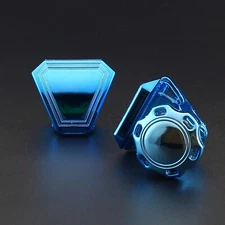 UNBRANDED Football Helmet Visor Eye Shield QUICK-RELEASE Clips - BLUE CHROME