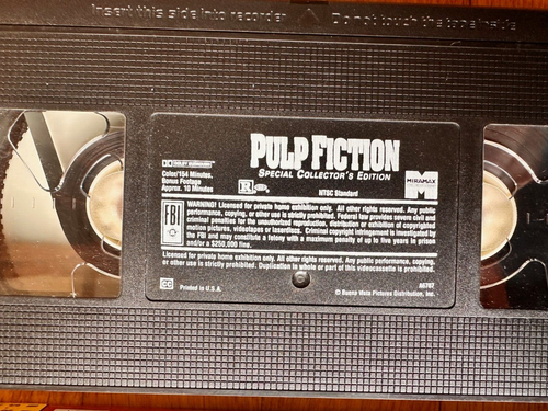 PULP FICTION VHS Tarantino SPECIAL COLLECTOR'S EDITION + Bonus Scenes - Picture 5 of 8