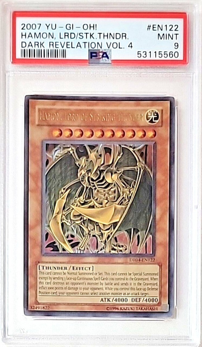 Yugioh PSA 9 Mint 2007 Hamon, Lord Of Striking Thunder DR04-EN122