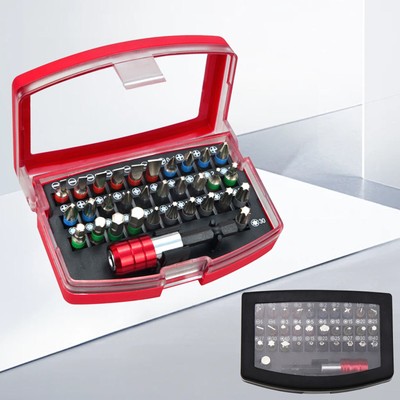 32PCS Impact Driver Screwdriver Bit Set Drill Bits Torx 1/4'' Hex Shank w/ Case