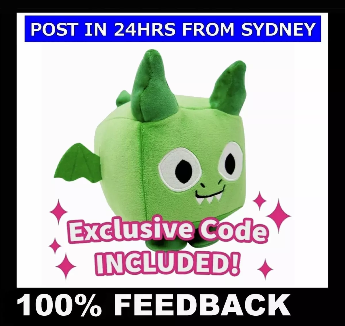 Big Games Roblox Pet Simulator X Dragon Plush w/ CODE NEW 🚚✓