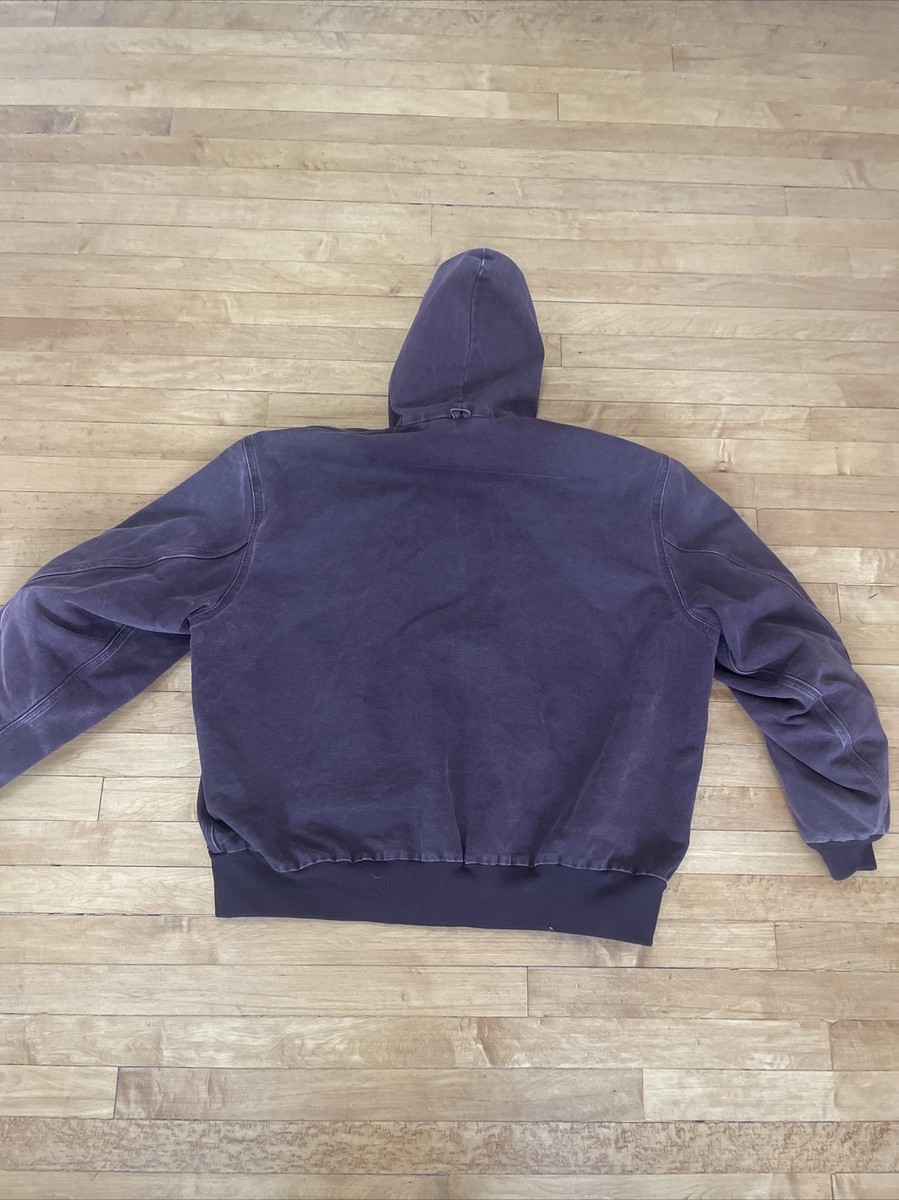 Vintage Carhartt Active Jacket J06 BRG XXXL Hooded Plum