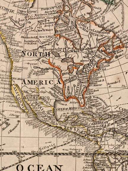 1799 Old World Map Poster - The Sailing Routes of Capt Cook