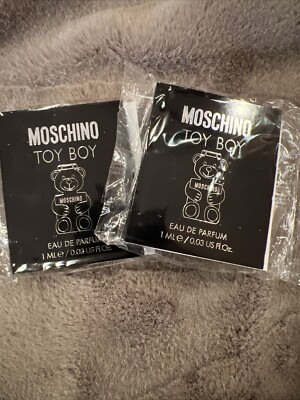2 x Moschino Toy Boy Eau de Parfum EDP Spray Sample 1ml each Sealed Fresh New