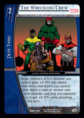 VS System: The Wrecking Crew [Played] VS: Marvel The Avengers TCG CCG Classic Ma