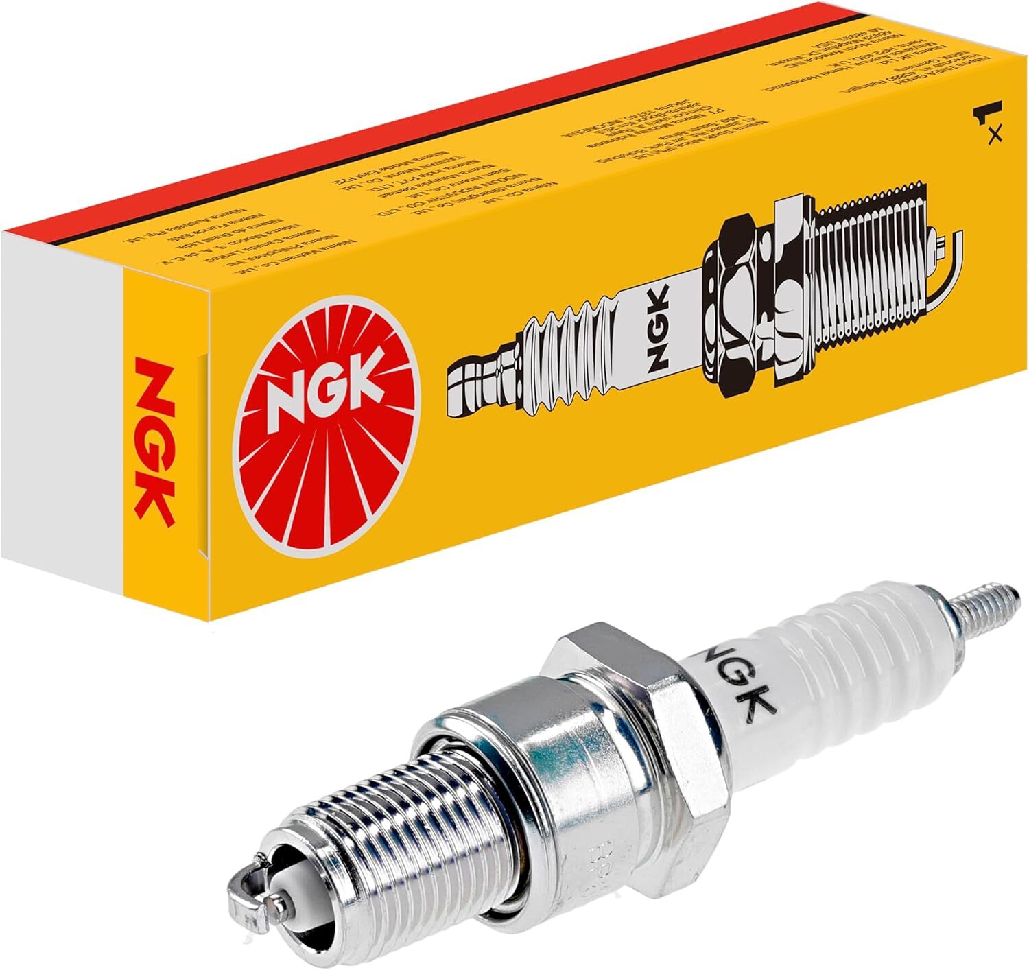 Genuine NGK BP6ES Spark Plug - silver/white