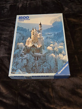 VTG Ravensburger Jigsaw Puzzle 1500 Pieces - Neuschwanstein in Winter 100 COMP