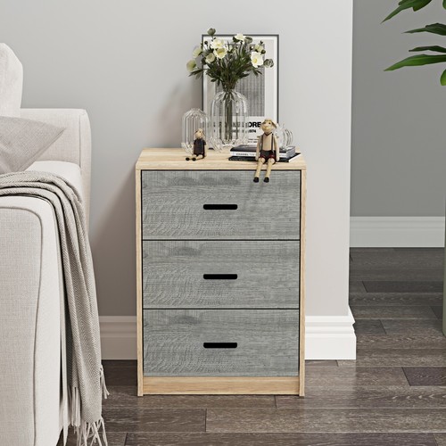 3 Drawer Wooden Bedroom Bedside Cabinet Furniture Storage Nightstand Side Table - Picture 77 of 130
