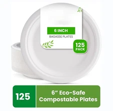 FPN Disposable Plates for Party Weddings Round Microwave-safe Plates: 6"|8"|10"