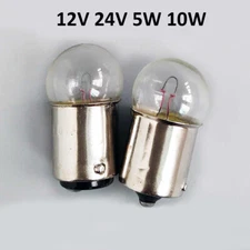 BA15s Bayonet Indicator Light Bulb Lamp Single/Double Contact 12V 24V 5W 10W 