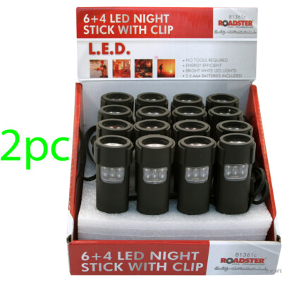 2er SET LED 6+4 NACHTSTAB ARBEIT HELL LED LICHT HÄNGENDE TASCHENLAMPE TRAGBAR NEU