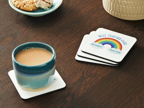 Ceramic Drinks Coaster Personalised Thank You Teacher Coaster Gift TCOAS14 - Picture 4 of 4