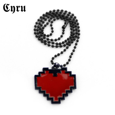 Fashion Necklaces Game Undertale Papyrus Sans Frisk Bravery LOVE Heart Necklace 