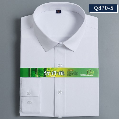 Men's Dress Shirts in Bamboo Fiber Blend Formal Business Slim Casual Shirts Tops - Picture 6 of 37