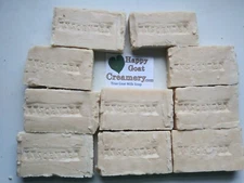 10 BARS UNSCENTED GOAT MILK LYE SOAP NO ESSENTIAL OIL HAPPY GOAT CREAMERY CHEAP