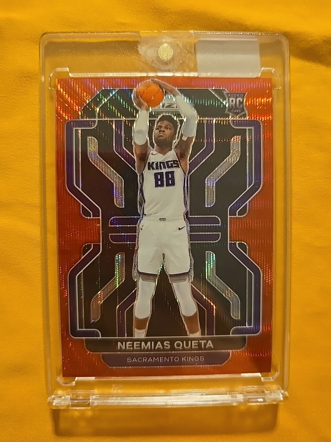 2021-22 Prizm Basketball Red Ice Prizm Neemias Queta #316 (RC) - Kings
