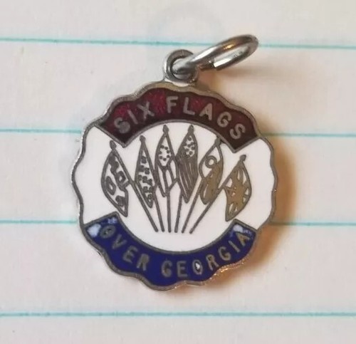 Vintage Six Flags Over Georgia Charm Pendant Bracelet