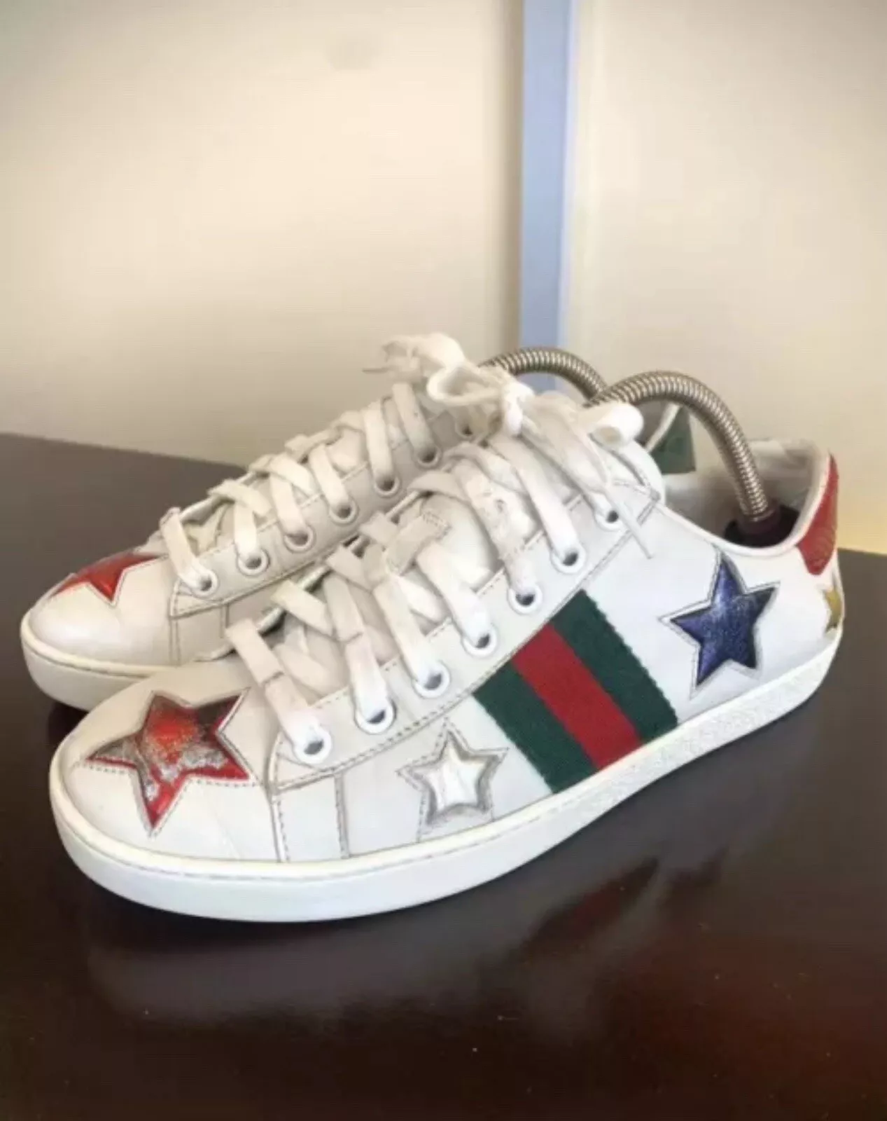 Baskets Gucci en veau Ayers Web Star brodées Ace EU 36    US 5,5