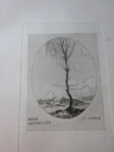 41256 Luigi Kasimir Ex Libris Landscape with Tree Anny Neumueller Plate Size
