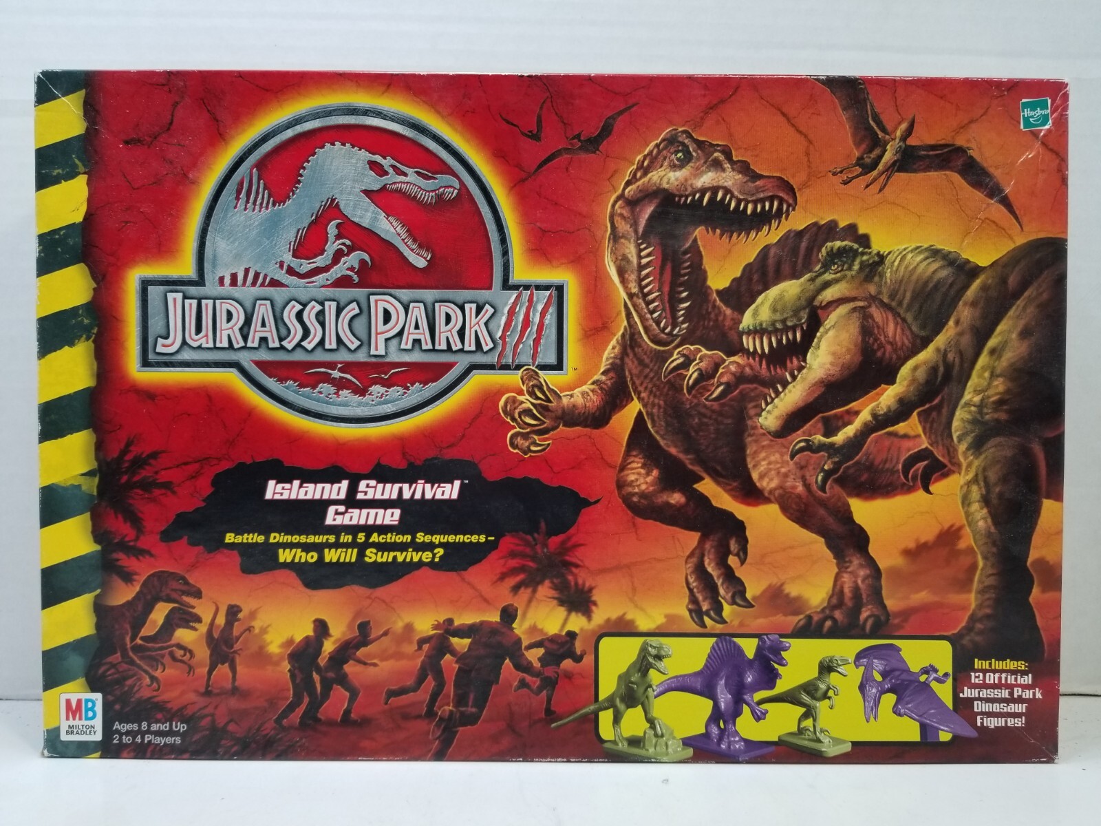 Jurassic Park III 3 Island Survival Board Game Milton Bradley 2001 Complete 
