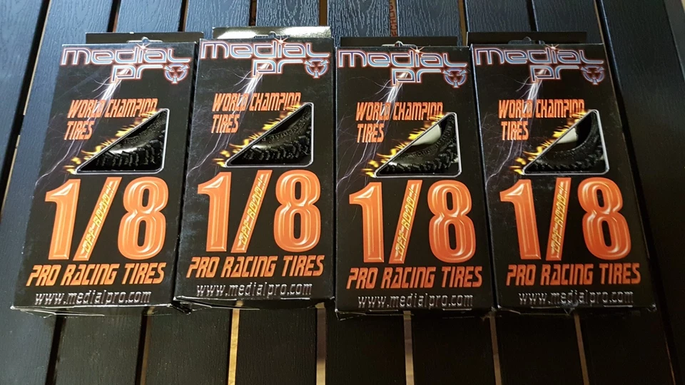 1/8  Reifen Medial Pro Woops Buggy Tyre Kyosho for Vintage Rc Car - Bild 2 von 3