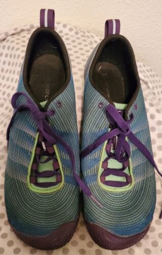 MERRELL Vapor Glove 2 Women's Blue/Teal Barefoot Trail Running Shoes Sz 10 - Afbeelding 1 van 6