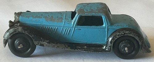 DINKY TOYS 36b.CUPÉ DEPORTIVO BENTLEY DE PRIMERA POSGUERRA. BUENO CON DESGASTE PARA PINTAR