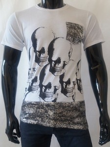 T Shirt Teschi Uomo Maglietta Manica Corta Made In Italy Maglia