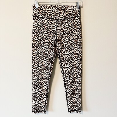 ZYIA Active Leopard Brilliant Scrunchy What Hi-Rise 7/8 Leggings Size 8-10