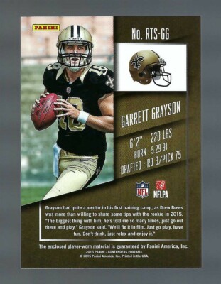 2015 Panini Contenders Garrett Grayson Jersey New Orleans Saints