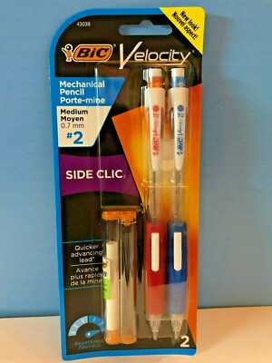 BIC, Mechanical Pencils, VELOCITY, 0.7mm, MEDIUM, #2, New BIC, Mechanical Pencils, VELOCITY, 0.7mm, MEDIUM, #2, New