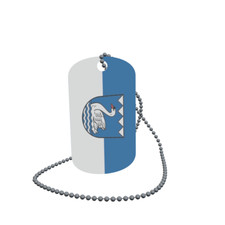 Dog Tag Flag Wusterwitz Dog Tag Aluminium 30 x 50mm