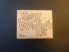 verse - Happy Valentine's Day - Wood Mounted Rubber Stamp