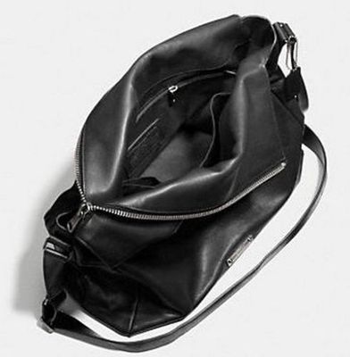 NWT COACH THOMPSON ZIP TOP MESSENGER LEATHER ANTIQUE NICKEL BLACK