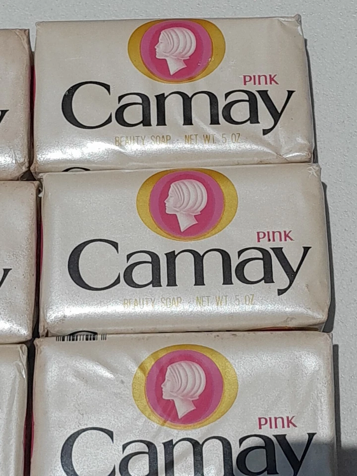 Tres [3] Jabón de barra de belleza rosa Camay 5 oz tamaño de baño sellado EE. UU. NOS 1970 vintage Foto 4 de 4