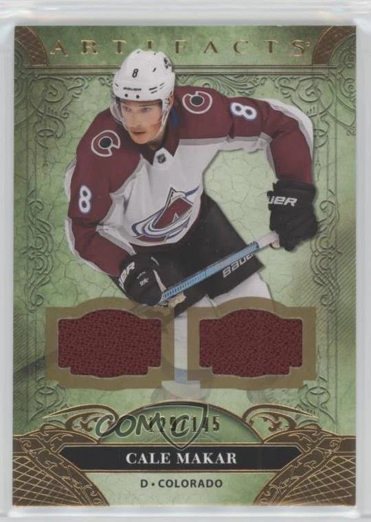 2020-21 Upper Deck Artifacts Stars Material Gold /145 Cale Makar #116