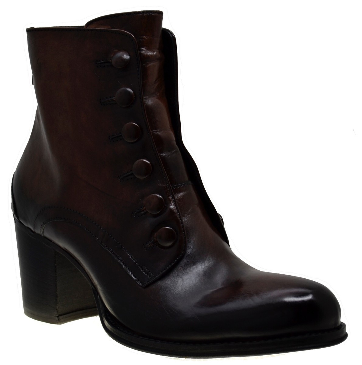 Women's Italian Shoes Jo Ghost 3082 Brown Leather Women Chelsea