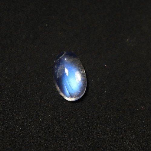 2.9 Cts 11.9x7.5 MM Natural Blue Fire Crystal Rainbow Moonstone Oval Cabochon