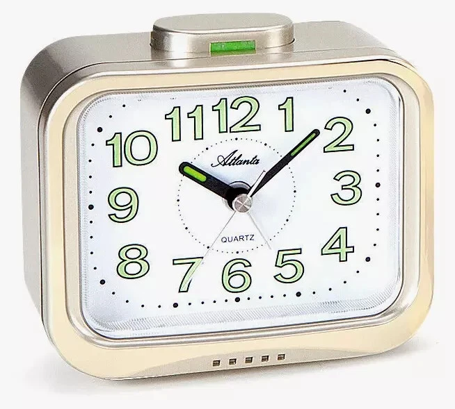 ATLANTA Top-Marke Quarz Wecker Analog lautes Glockensignal 1940/ Trendig & Chic - Bild 2 von 4