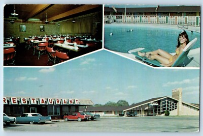 c1979 Blackwell Oklahoma Postcard Plainsman Motel Restaurant Exterior Multi View