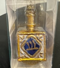 Vintage Kurt Adler Noble Gems Hanukkah Dreidel 4 Glass Ornament Gold New In Box