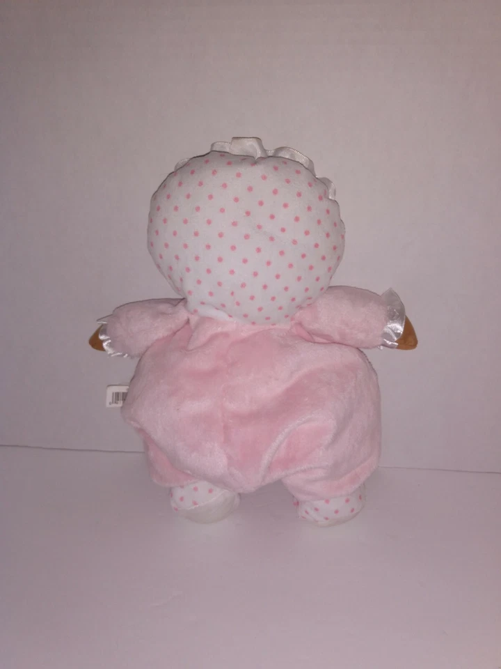 Boneca de pelúcia Yangzhou Hengan Toys veludo rosa bebê afro-americano 10" de altura - Imagem 3 de 4