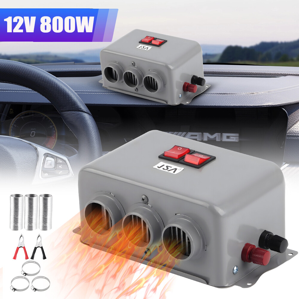 12V 800W Electric Car Heater Heating Fan Defogger Defroster Demister 3 Hole