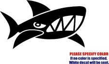 Vinyl Decal Sticker - Angry Shark 03 Car Truck Bumper Window Laptop JDM Fun 22"