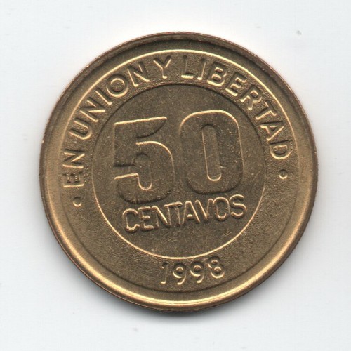 Argentina 50 Centavos 1998 MERCOSUR Aluminum-Bronze KM 124 UNC - Picture 3 of 3