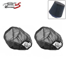 2pcs Air Intake Filter Sock Cover Car Cold Air Filter Protective Wrap DustProof