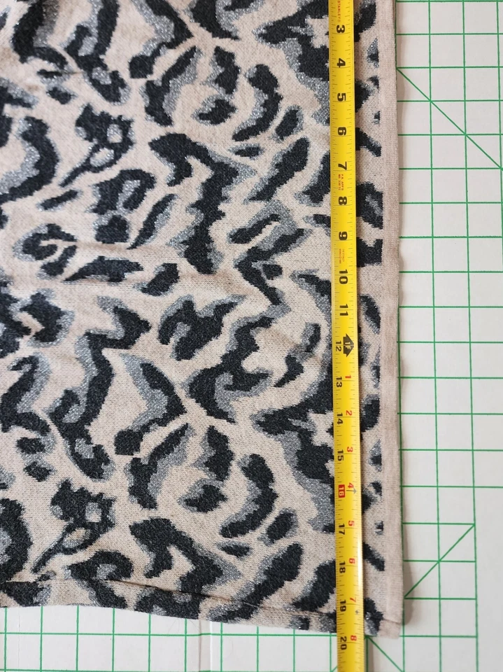 ANA (a.n.a.) Vestido Suéter Tejido Leopardo Animal Mangas Largas Beige Funda Grande Foto 4 de 4