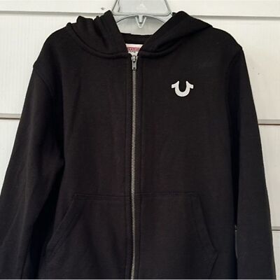 TRUE RELIGION ブラックパーカー True Religion CLASSIC LOGO ZIP-UP