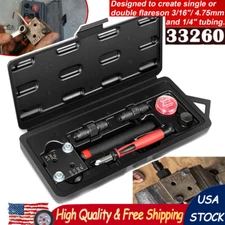 For 3/16” 1/4” 4.75mm Tubing 33260 Low Profile Brake Single/Double Flaring Tool